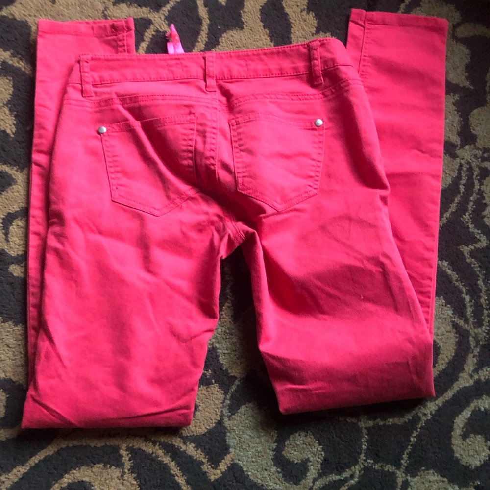 Pink straight leg pants